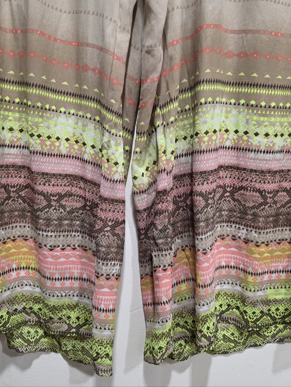 NWT! HeartSoul Plus 3X Boho Wide Leg Pants Tribal Print Elastic Waist Flowy - Picture 4 of 9